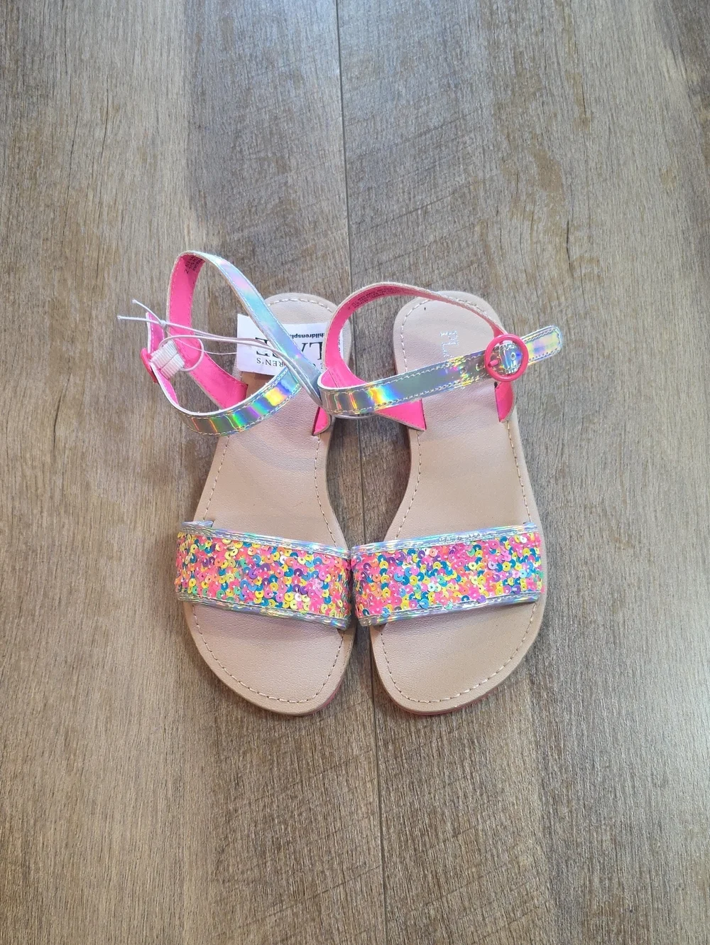 The Children's Place - Pink Sequin Girls' Sandals. Size 2. NWT